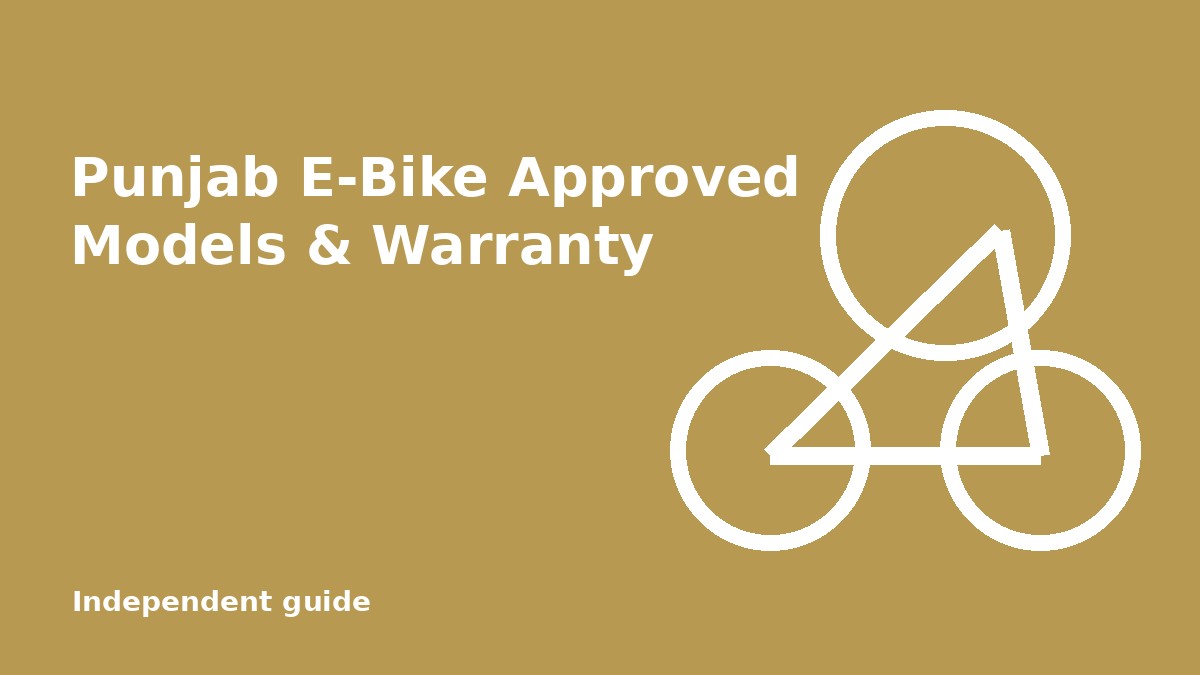 Punjab E-Bike Approved Models and Warranty Guide